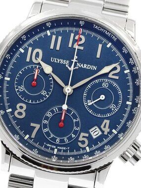 Ulysse Nardin Marine Chronograph Navy Dial Automatic Men's Watch_960712